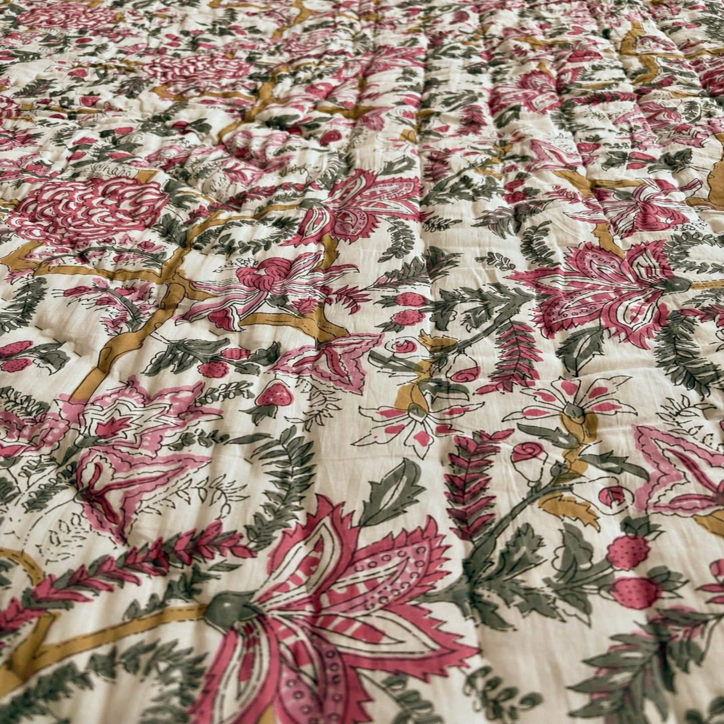 Rangreza Royale | Hand Block Print Cotton Comforter (Razai)